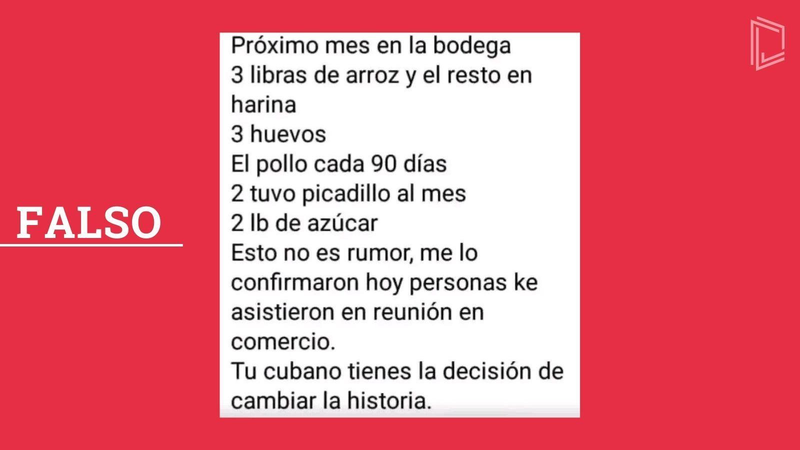 FALSO que habrá cambios en la canasta básica de julio