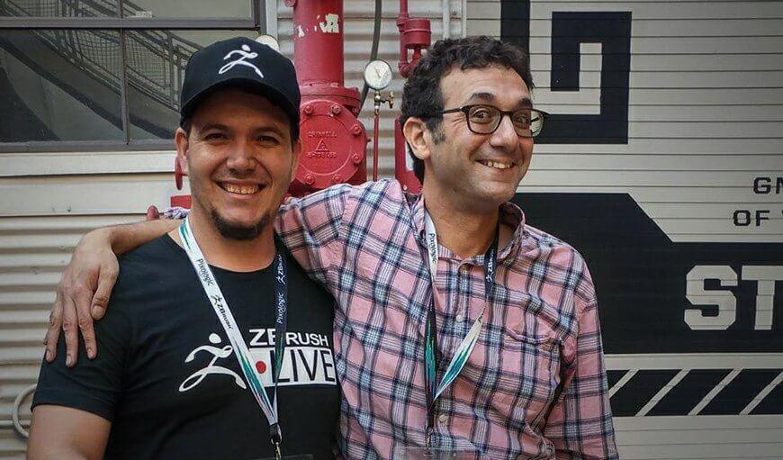 Raúl Fernández ( izquierda) y Daniel Katcher, creador de los dragones de Game of Thrones, en 3d