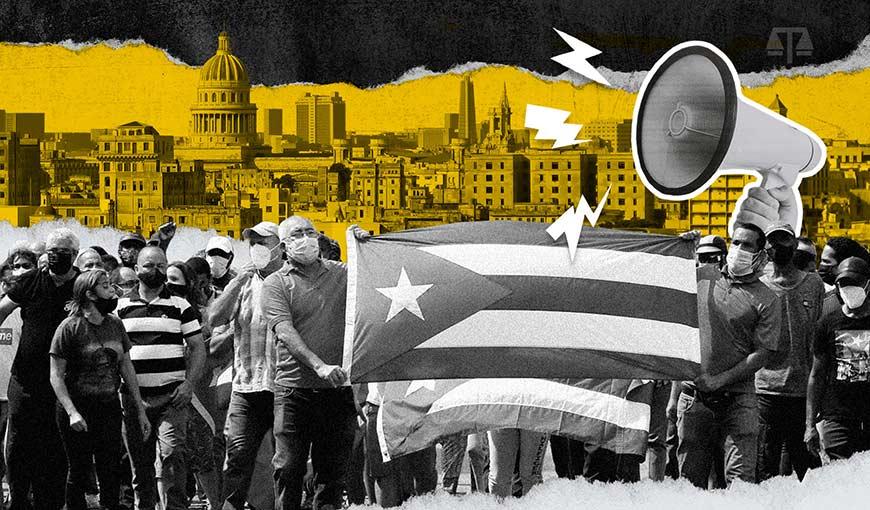 violación del derecho en Cuba 11J