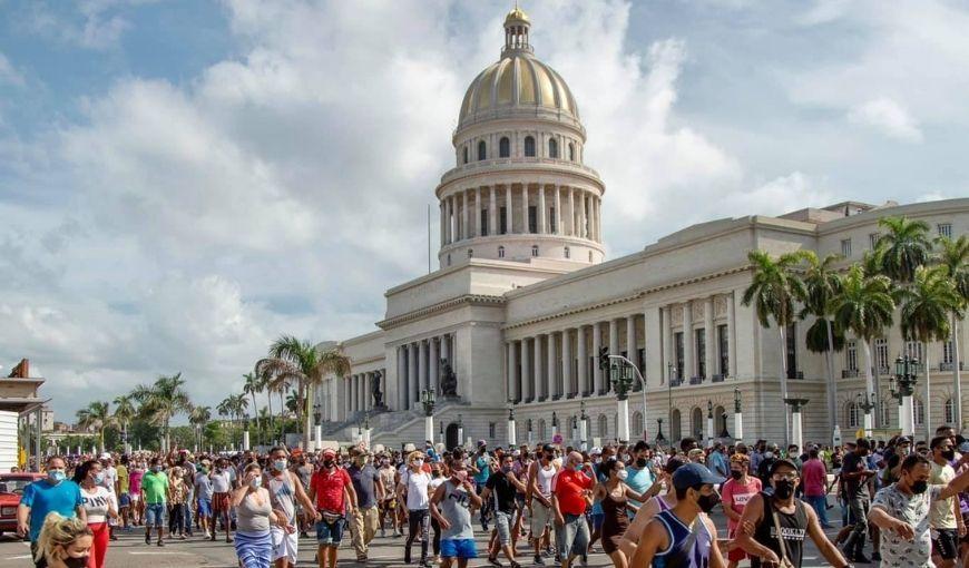 Capitolio de La Habana el 11 de julio de 2021. Foto: Marcos Evora.