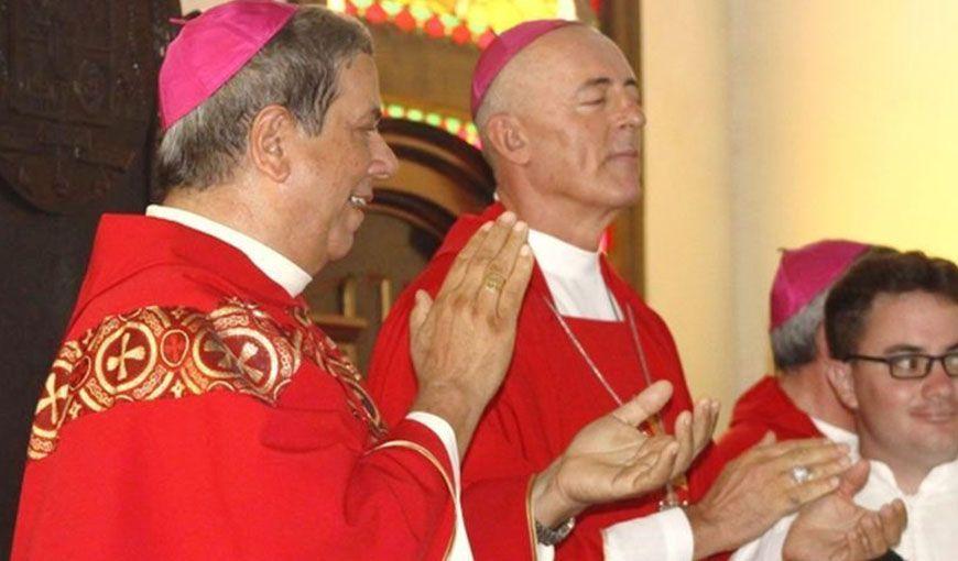 Monseñor Wilfredo Pino, arzobispo de Camaguey, junto a Monseñor Giorgio Lingua, NUncio Apostólico de Su Santidad en Cuba. Foto: Arquidiócesis de Camaguey