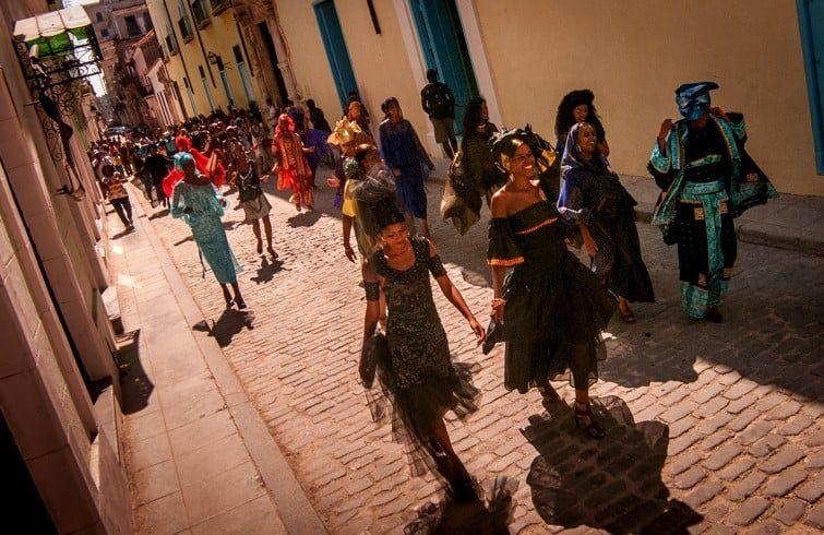 Pasarela africana en La Habana Vieja