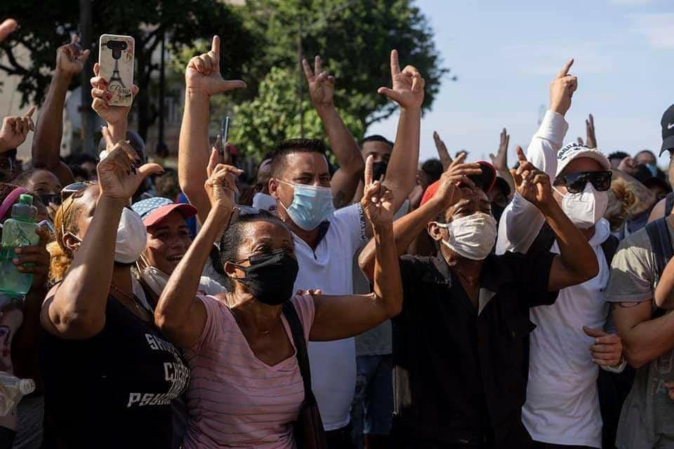 Imagen de las protestas el 11J en Cuba