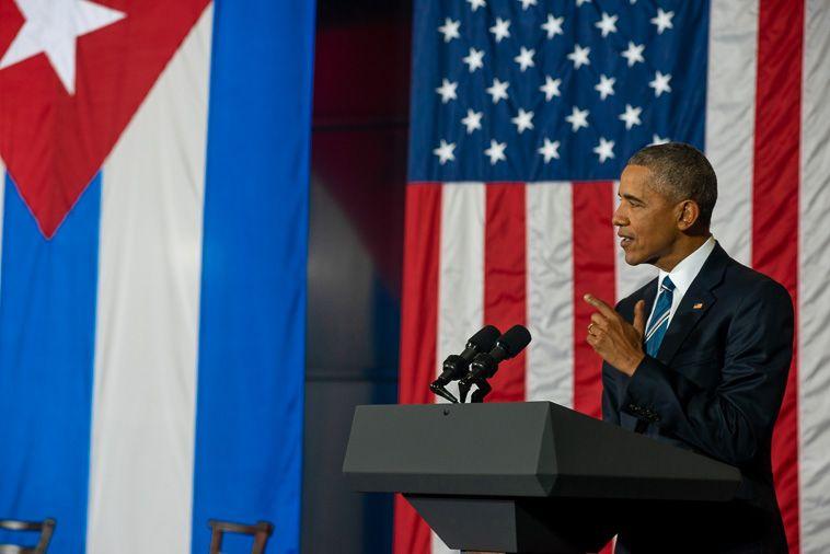 Barack Obama durante su discurso a los emprendedores cubanos en su visita a La Habana en 2016. Foto: Alain L. Gutiérrez Almeida