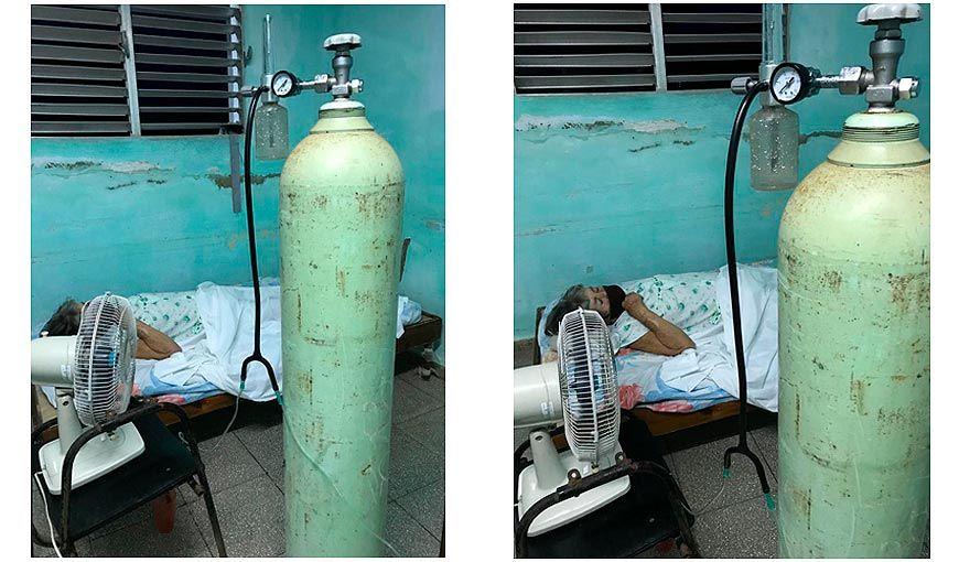 Piter Guevara desarmó su estetoscopio para que dos pacientes pudieran recibir oxígeno ante la crisis sanitaria que vive Cuba