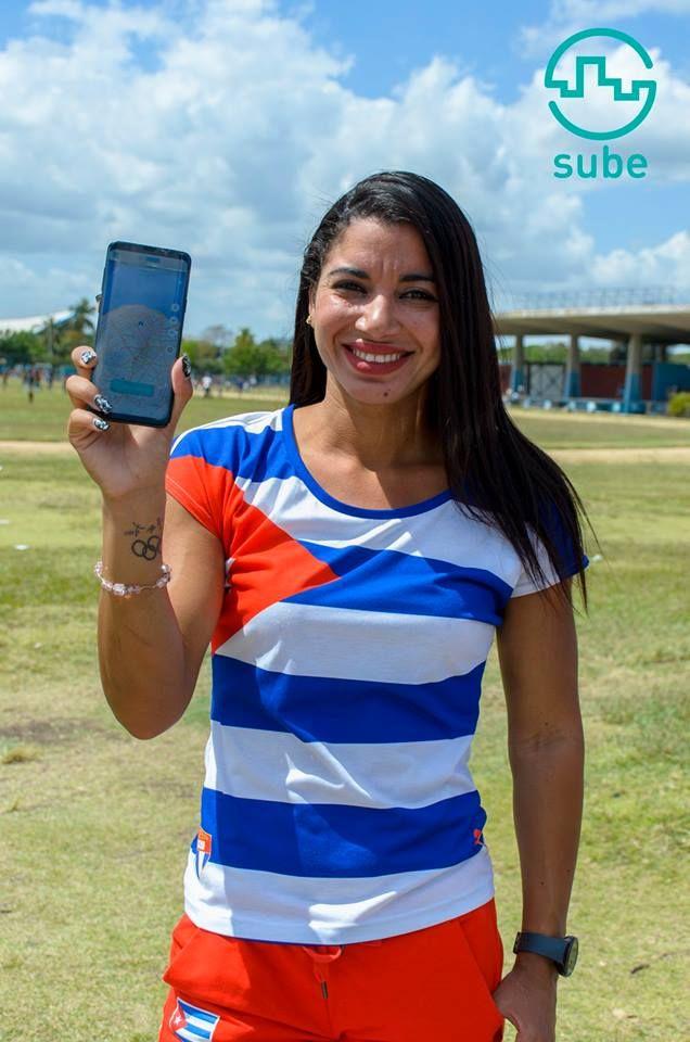 Leydi Laura Moya, atleta del equipo nacional de Pentatlón de Cuba. Promocional de SUBE. Tomado de su página en Facebook. 