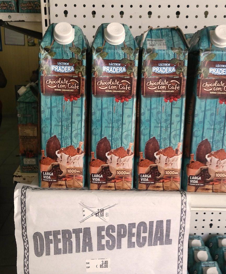 Leche con Chocolate en tienda de Holguín. Foto del autor (elTOQUE)