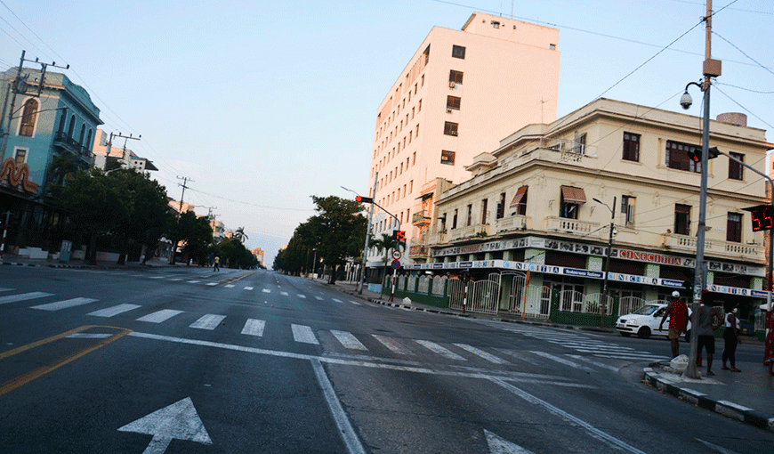 La antes concurrida esquina de 23 y 12 (Foto: Yailín Alfaro).