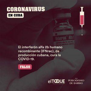 Es falso que el interferón de producción cubana cura la COVID-19